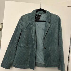 Worn once Corduroy Crop Dorset Blazer / MEDIUM / turquoise